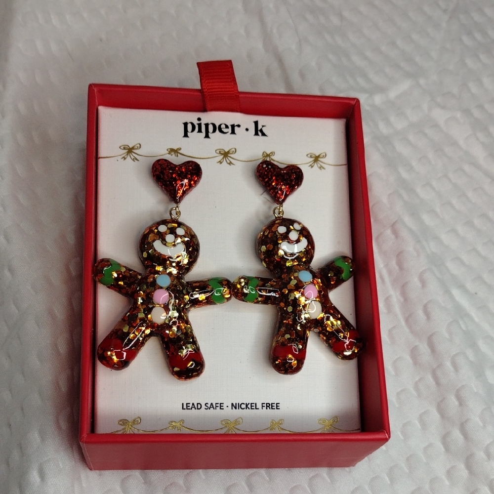 Piper K Multicolor Gingerbread Earrings - Picture 1 of 6